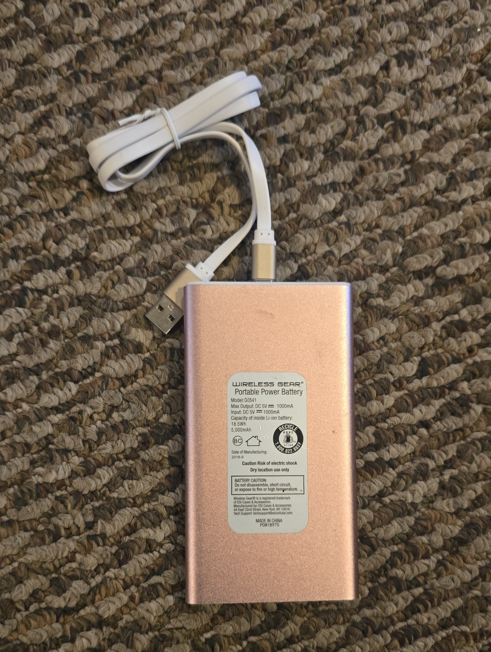 Portable Power Battery Pack - Rose Gold